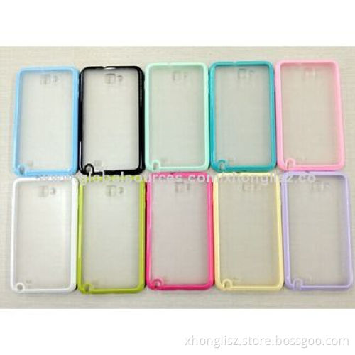 TPU/PC Mobile Phone Frame Case for Samsung, Various Colors Available
